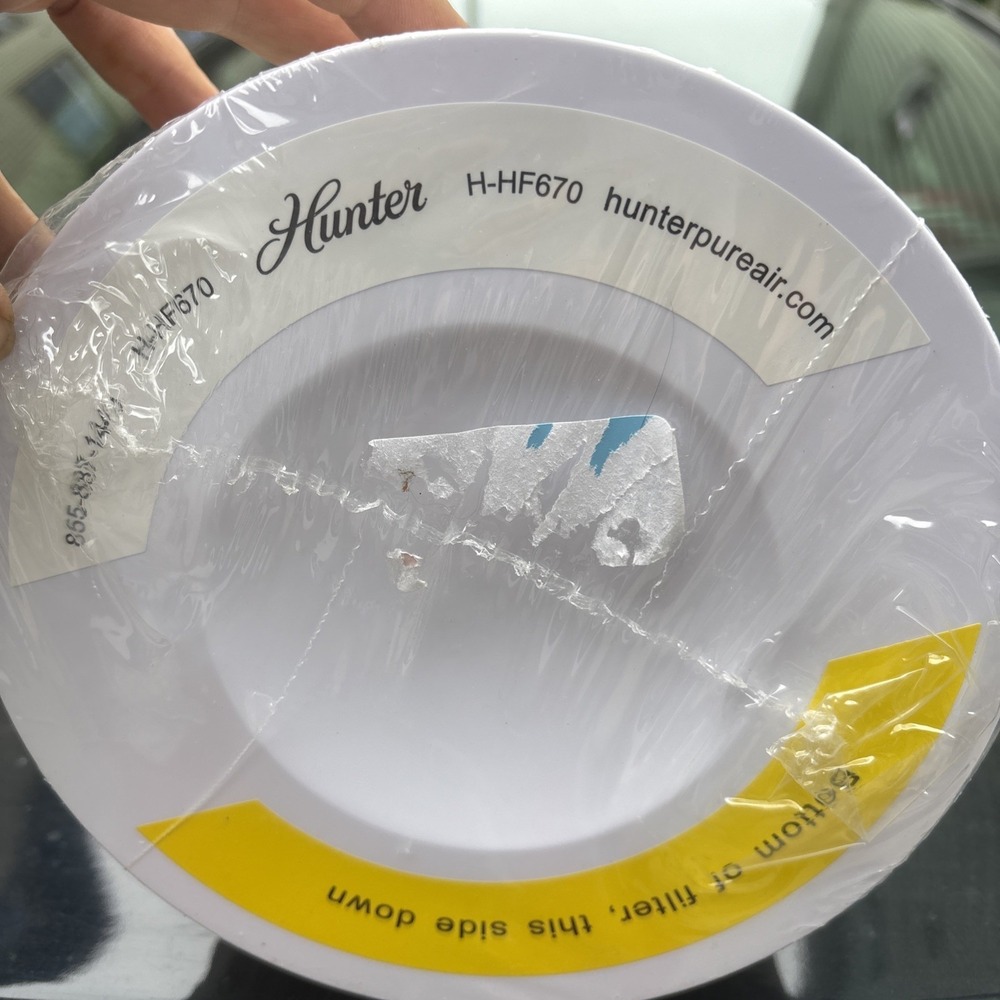 Hunter H-HF670 Pure Air HEPA Replacement Filter White Cylindrical New Sealed